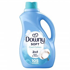 Downy Liquid Fabric Softener, Cool Cotton Scent, 77 fl oz, 105 Loads