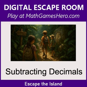 Subtracting Decimals | Digital Math Escape Room Game