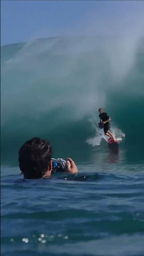 Surfing Teahupo'o While Carrying a Big Camera Rig | Eimeo Czermak
