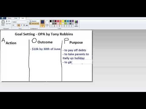 Goal Setting - OPA - Goal Setting System by Tony Robbins