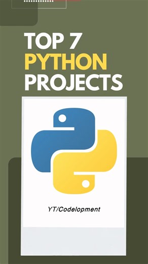 7 Python Coding Projects with Source Code 😍 #shorts #cseprojects