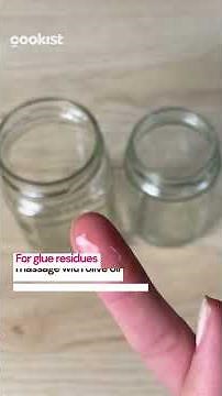 How to remove labels from your jar: the easiest method without leavign glue residues!