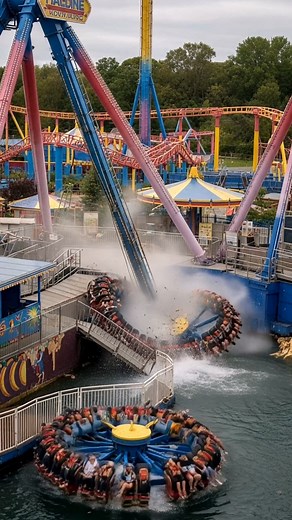 Amusement Park Ride Disaster, Malfunction Leads to Shocking Collapse! #disastercollapse #fyp #viral #reels | World Disaster