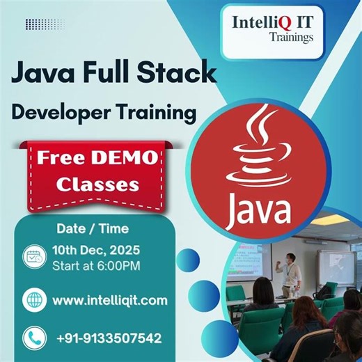 Java Full Stack Developer Free Demo | IntelliQ IT #intelliqit #javafullstack #java