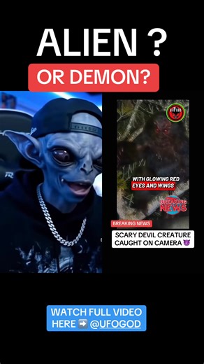 Alien demon creature caught on camera #Alien #UFO FULL VIDEO: https://www.tiktok.com/@ufogod_?_t=ZP-8zbL5ZIdcTv&_r=1 | UFO GOD