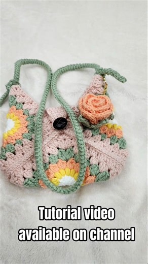 6 Row Granny Square Crochet Bag 🌿 Easy & Beautiful II step by step tutorial
