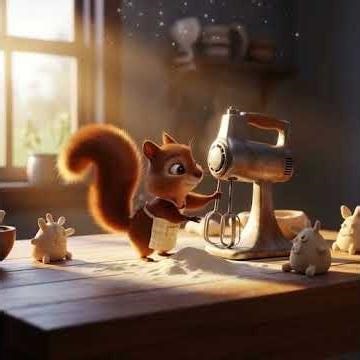 Chef Squirrel’s Sparkling Creation! ✨🐿️ #funnyanimals #cute #squirrel