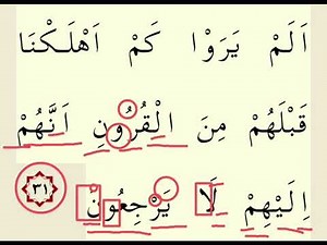 Tecvidli Kur'an-ı Kerim Okuma Dersleri - 26/ Yasin Suresi 31-32. Ayet-i Kerimeler