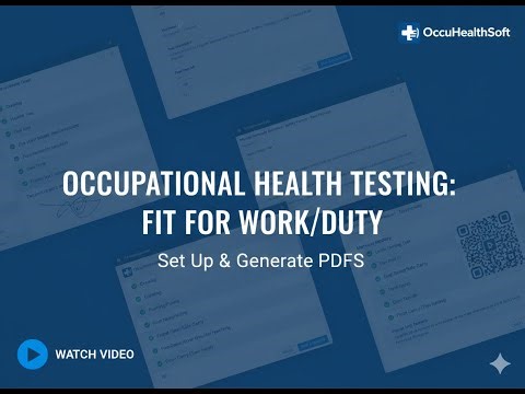 Processing and generating Fit for Work Assessments