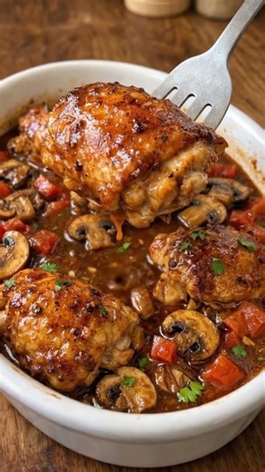 🍗🍄 Savory Mushroom Chicken Thighs