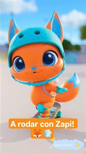 Zapi en Patineta! 🦊🛹✨