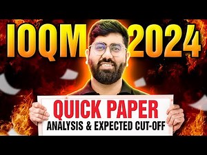 IOQM 2024 | 🔴Live Paper Analysis & Expected cut off | Motion Foundation #ioqm #ioqm2024