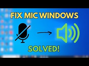 How to Fix Mic NOT Working Windows (even though plugged in)