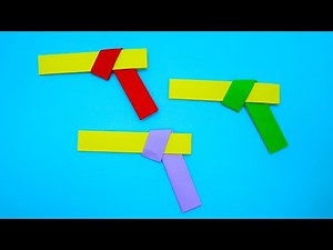 Origami GUN easy no tape no glue | How to make a paper gun without tape or glue that does not shoot