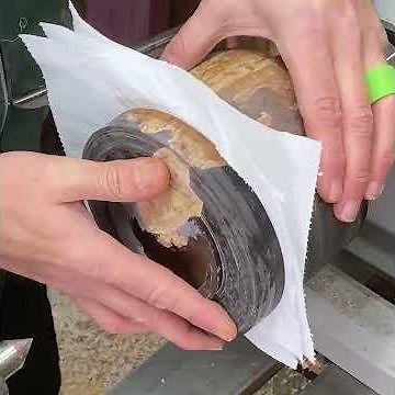 The satisfying process of turning resin-embedded wood #asmr #crafting