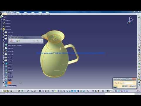 Catia V5 Tutorials|Part Design|Surface Based Feature|Close Surface