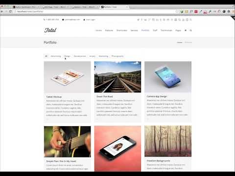 Adding Portfolio Items & Portfolio Page - Total WordPress Theme