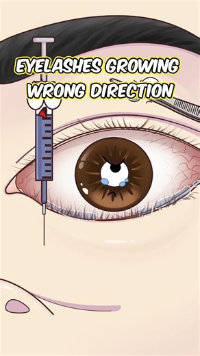 Eyelashes growing WRONG direction