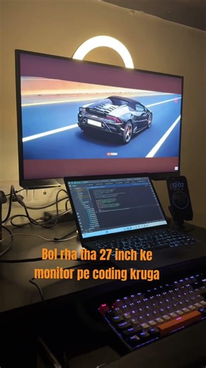 Socha tha 27 inch ke monitor pe coding kruga… #CodingLife #ProgrammerHumor #corporatelife