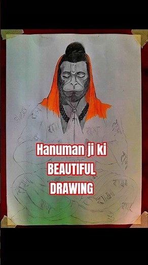 hanuman drawing 🥰 #hanuman #bajrangbali #art #shorts