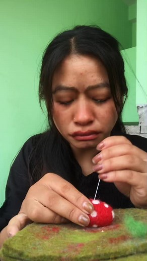 Embroidery Techniques: Crafting a Polka Dot Felt Object