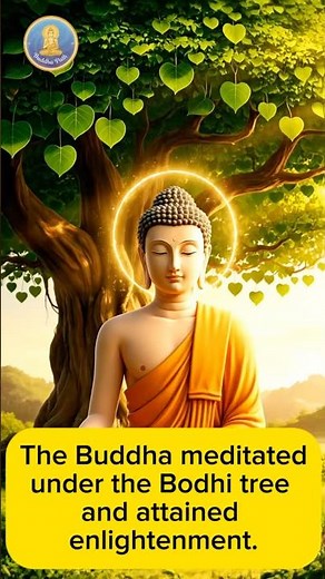 The Buddha meditated under the Bodhi tree and attained enlightenment#buddha #buddhism