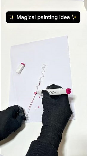 😱 I made magic painting with thread #shorts #painting