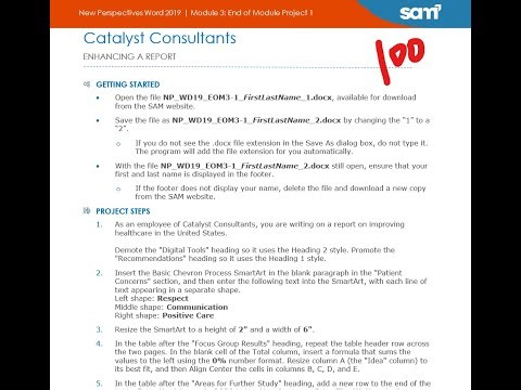 New Perspectives Word 2019 | Module 3: End of Module Project 1