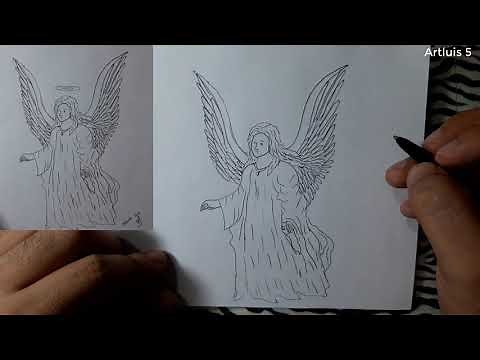 Como dibujar un ANGEL | How to draw an ANGEL