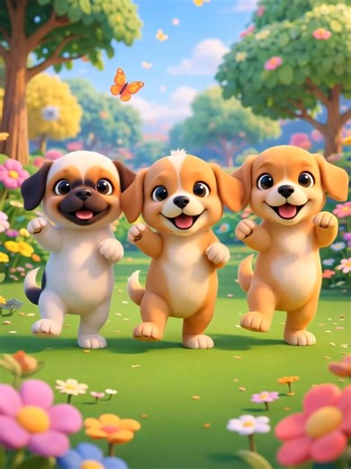 Cute dogs dance for kids #kidscartoon #tiktokkids #cartoon #kidsfun #fyp