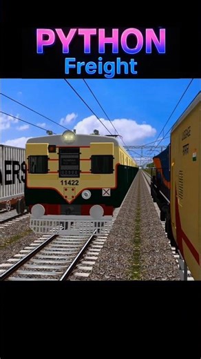 Thunderous Start After Signal Clearance | WDG EMD & Python Freight | EMU Overtakes Mid-Scene #shorts
