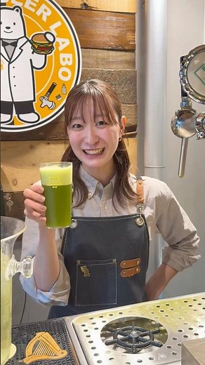 東京一おいしい抹茶ビール🍺#japanesefood #抹茶