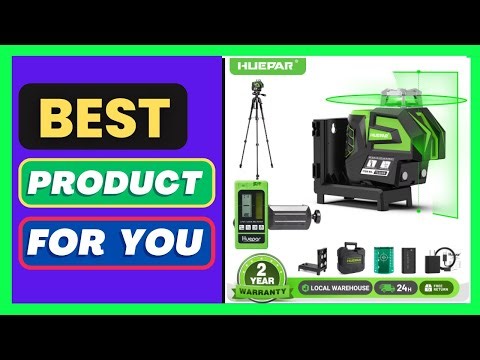 Huepar 360°Laser Level Green Beam Self-Leveling Multi-Lines Laser