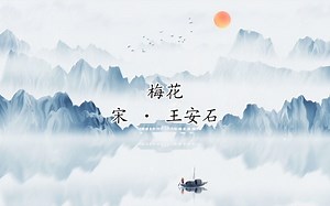 墙角数枝梅，凌寒独自开。遥知不是雪，为有暗香来！