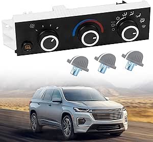 599-294 Front A/C Heater Climate Control Module Panel Compatible with 2008-2014 Chevy Express/GMC Savana 1500, 2008-2022 Express/Savana 2500 3500, 2009-2021 Express/Savana 4500 Replace 15858579