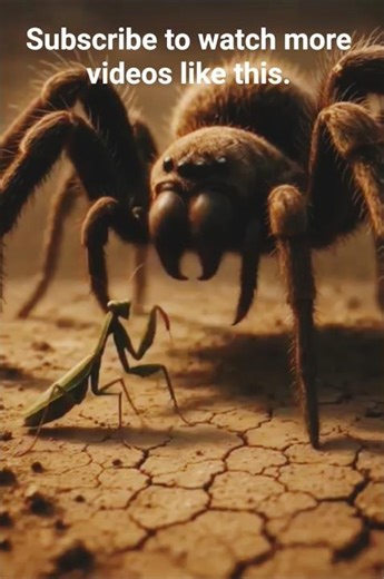 Deadly Showdown: Mantis vs Giant Tarantula 😱🔥#MantisVsTarantula #PrayingMantis #Tarantula #Spider
