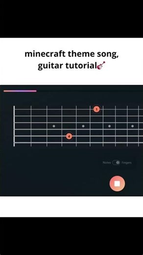 How to play the minecraft theme song on guitar for beginners!