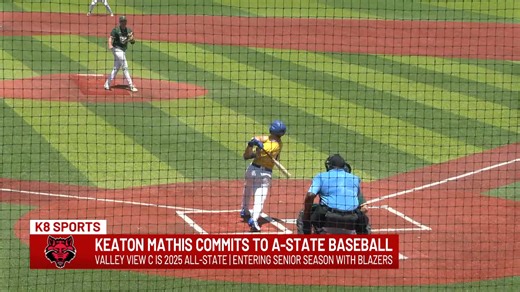 3.1K views · 31 reactions | Arkansas State baseball making headlines on the recruiting trail Here's two more commits in action - Valley View All-State C Keaton Mathis (2026) - TNXL Academy OF Jalen Foxx (2025) More Red Wolves headlines: https://www.kait8.com/sports/ncaa/a-state | Region 8 Sports | Facebook