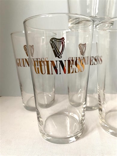Vintage 1 PINT Guinness Glass With Golden Harp Stout Glass - Etsy UK