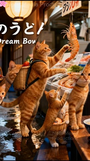 日本のうどん屋を営むAI猫のびの穏やかな生活 The Gentle Life of AI Cat NoBi Running a Japanese Udon Shop | Alのび猫家族