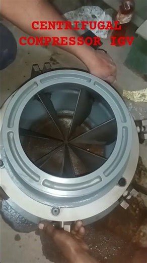 centrifugal compressor IGV servicing#compressor #service #cement #machine #maintenance #factory