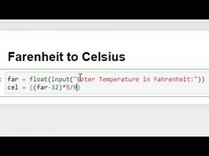 Fahrenheit to Celsius in Python using Jupyter Notebook