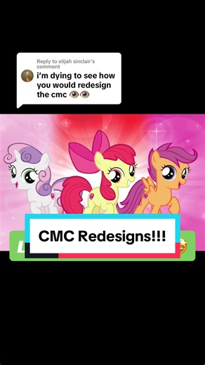 Replying to @elijah sinclair these are a total doozie to work on 🤧🤧 I’d love to hear what you guys think!!! #mlp #mlpfim #mylittlepony #mlpredesign #redesign #cutiemarkcrusaders #cmc #scootaloo #applebloom #sweetiebelle