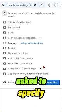 #shorts How to create rules in Gmail to filter your emails