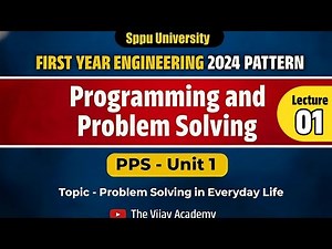 Programming and Problem Solving | PPS UNIT 1 | Lec 01 | First Year Engineering | #sppu 2024 Pattern