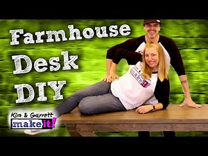 How To Build An Easy Farmhouse Desk | DIY