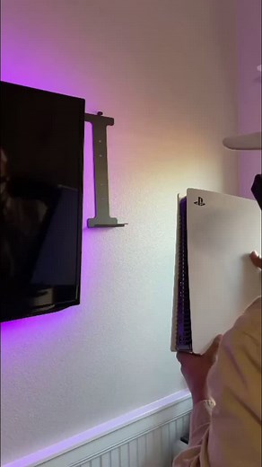 Wall mount your PS5! 🎮 #gaming #gamer #gamingsetup #foryou #ps5 #hideitmounts #diy #viral #tiktok