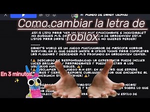 Como Cambiar La Fuente De Letra En Roblox (SOLO PC) ✨ // Tutorial a pedido de muchos 👍