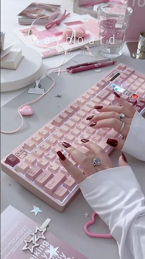 QK100 Mk2 Tri-mode MechanicalKeyboard strawberry Pink Unboxing Typing sound Test ASMR