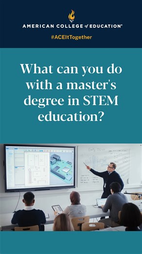 Choosing your path in education can be tough, but with a STEM degree can open a world of career opportunities in science, technology, engineering and mathematics education. If you've been trying to decide what degree to choose, a master’s degree in STEM education could be key to growing your career. Read the full #ACEItTogether blog to learn more about the master's in STEM education: https://bit.ly/4ciJtjx | American College of Education